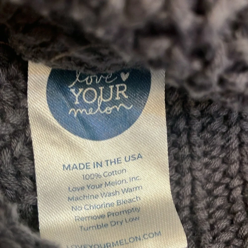 Love you melon all cotton ribbed beanie - Picture 2 of 2